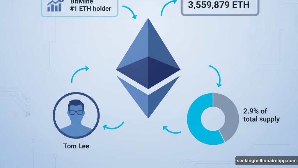BitMine controls 2.9% of all Ethereum becoming largest holder