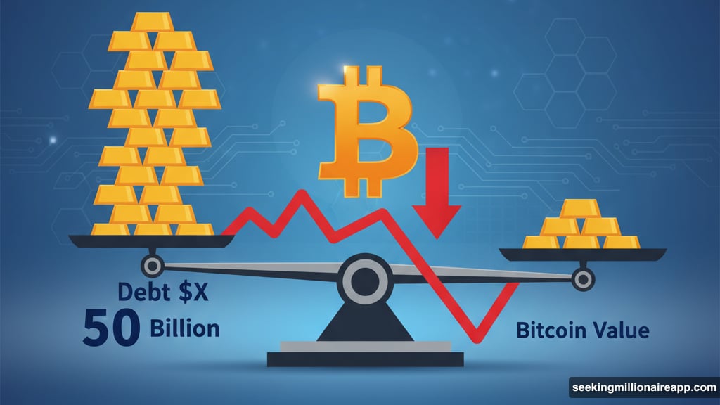 MicroStrategy debt load exceeds Bitcoin holdings value for first time