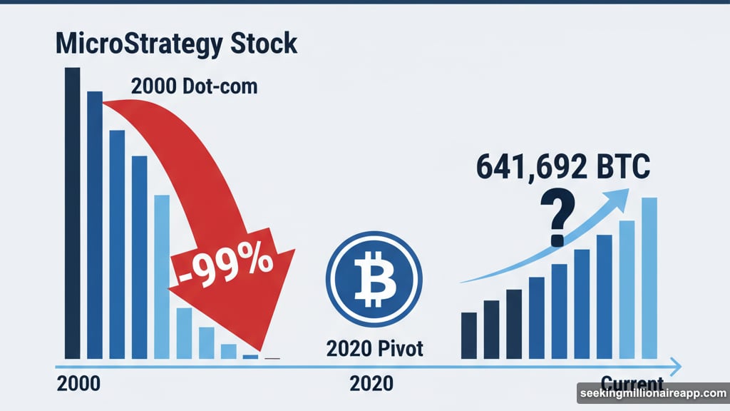 Michael Saylor track record from dot-com crash to Bitcoin strategy