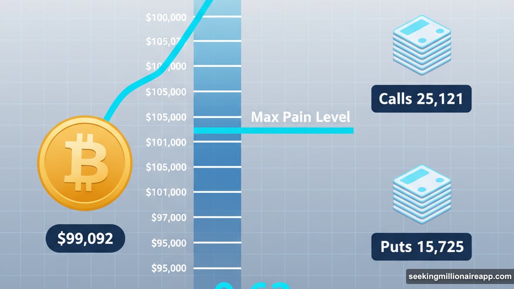 Bitcoin options max pain level sits at $105,000 with put-to-call ratio