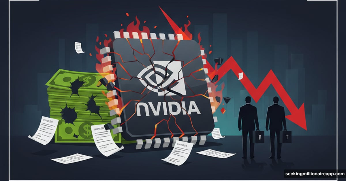 Cracked Nvidia chip with missing cash and investors fleeing