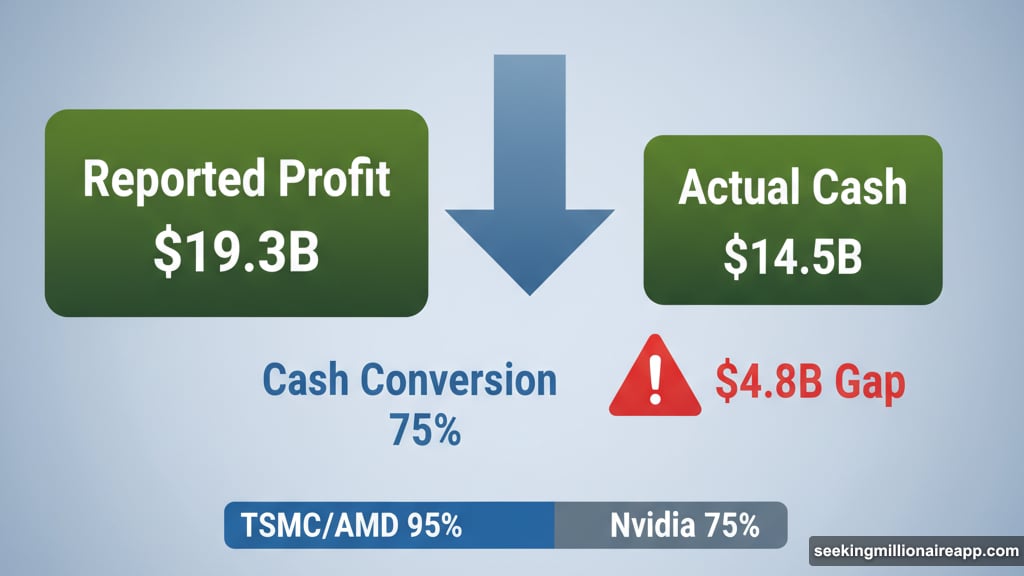 Nvidia converts just 75% of profits into actual cash flow