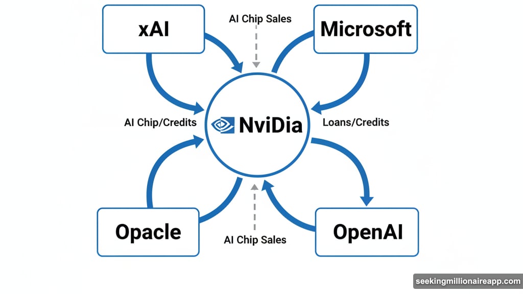 Circular money machine with recycled credit funding chip purchases