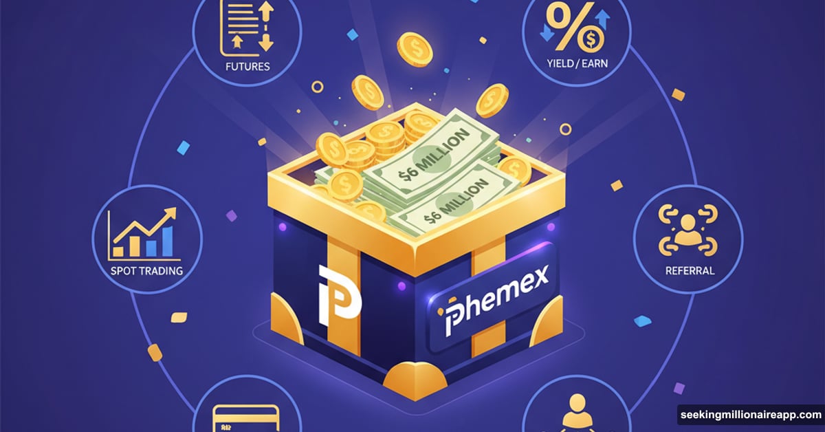 Phemex $6 million anniversary campaign with trading venue symbols