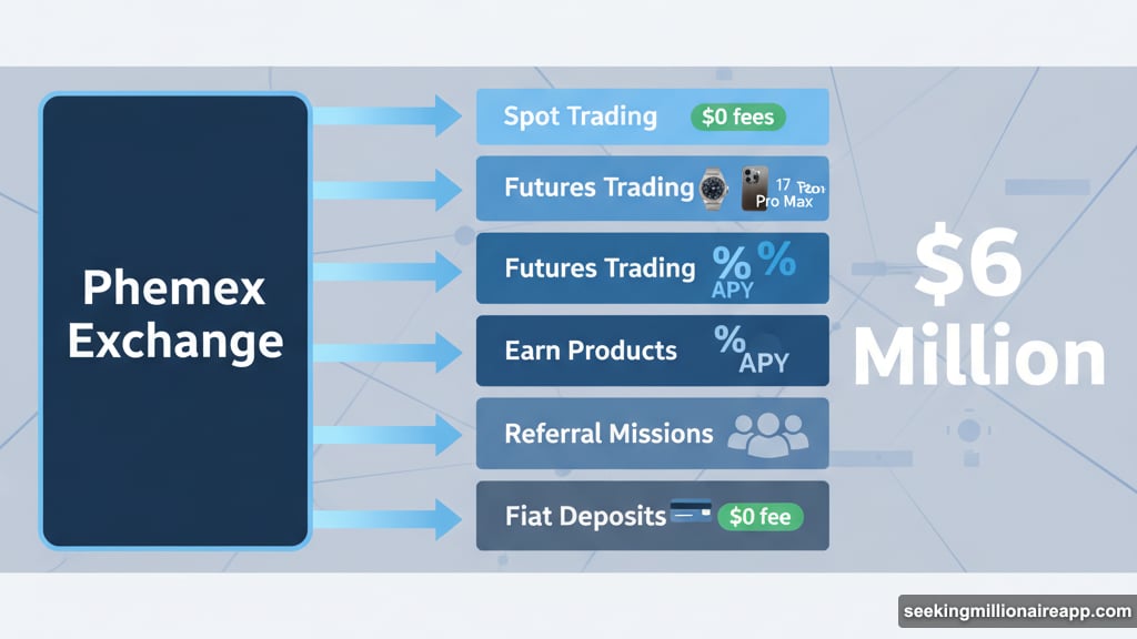 Six million dollars distributed across five different trading venues