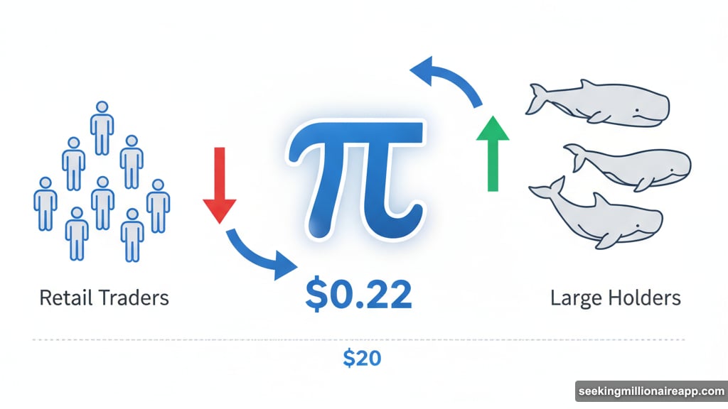 Whales step in while retail exits Pi Coin market