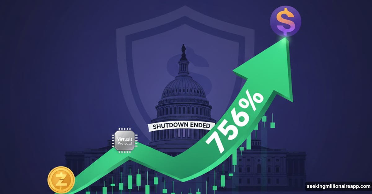 Privacy cryptocurrency coins surging upward 756% after government shutdown ends