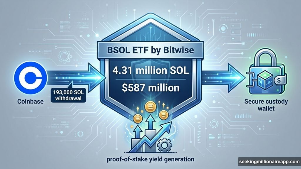 Bitwise BSOL ETF controls 4.31 million SOL worth approximately $587 million