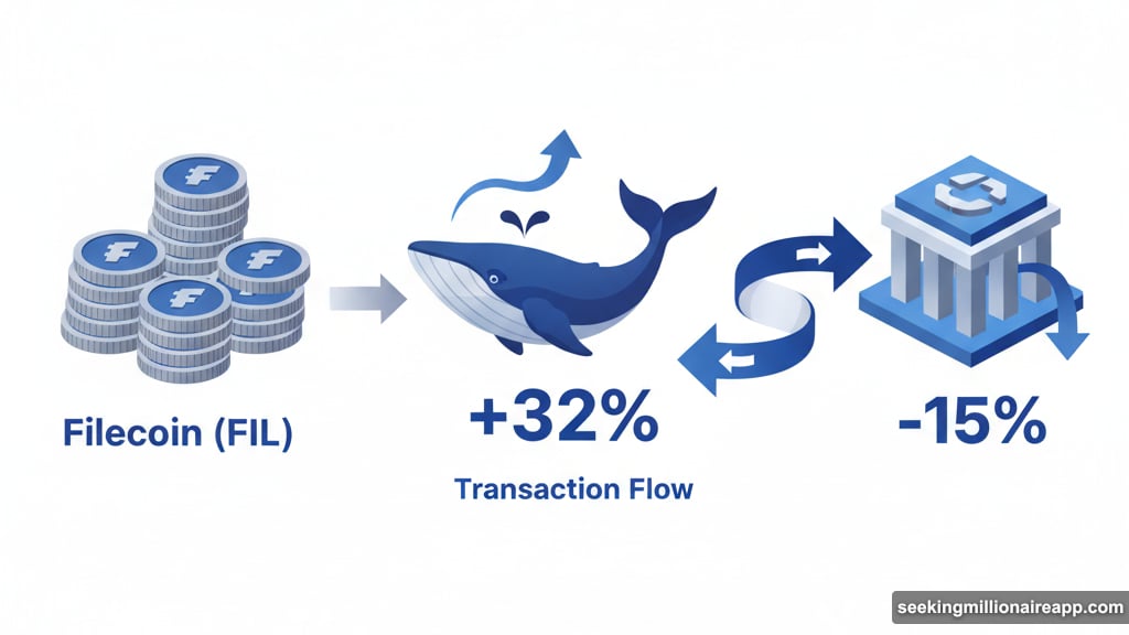 Filecoin whale wallets accumulated 32% more tokens, exchanges dropped 15%