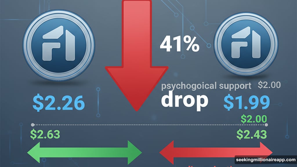 Filecoin plummeted 41% and briefly dipped below $2.00 support level