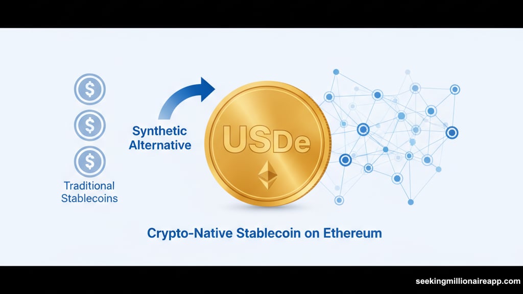 Ethena builds synthetic stablecoin USDe as crypto-native alternative on Ethereum