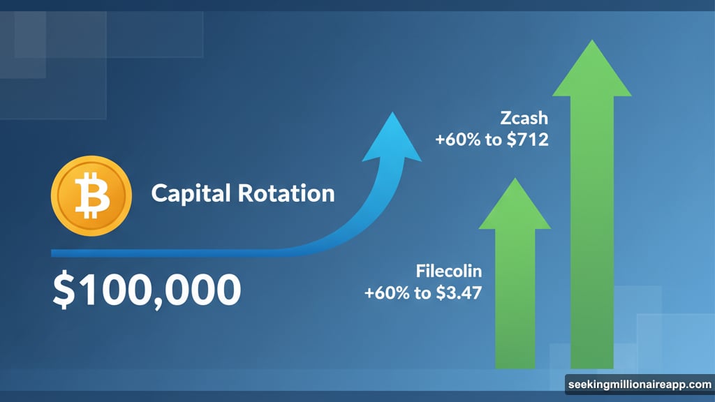 Altcoins surge with double-digit gains while Bitcoin stalls near $100,000