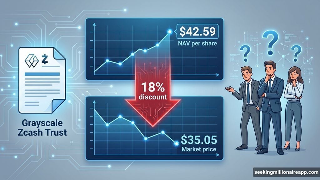 Grayscale Zcash Trust trades at steep eighteen percent discount