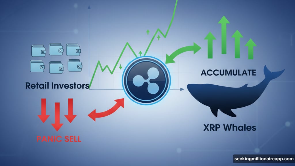 XRP whales quietly accumulate while retail investors panic sell