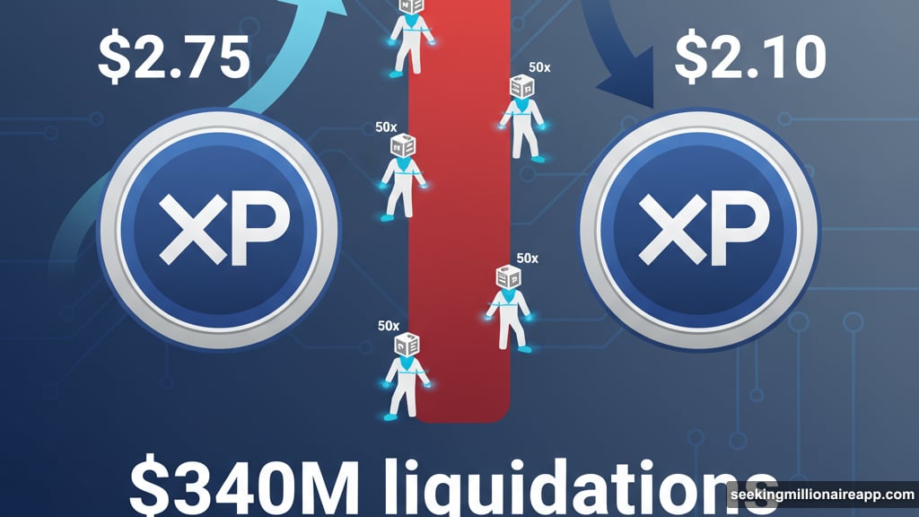 XRP faces over $340 million in liquidations at $2.10 price level