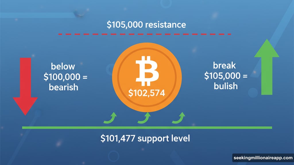 Bitcoin holds above critical support level at $101,477 resistance