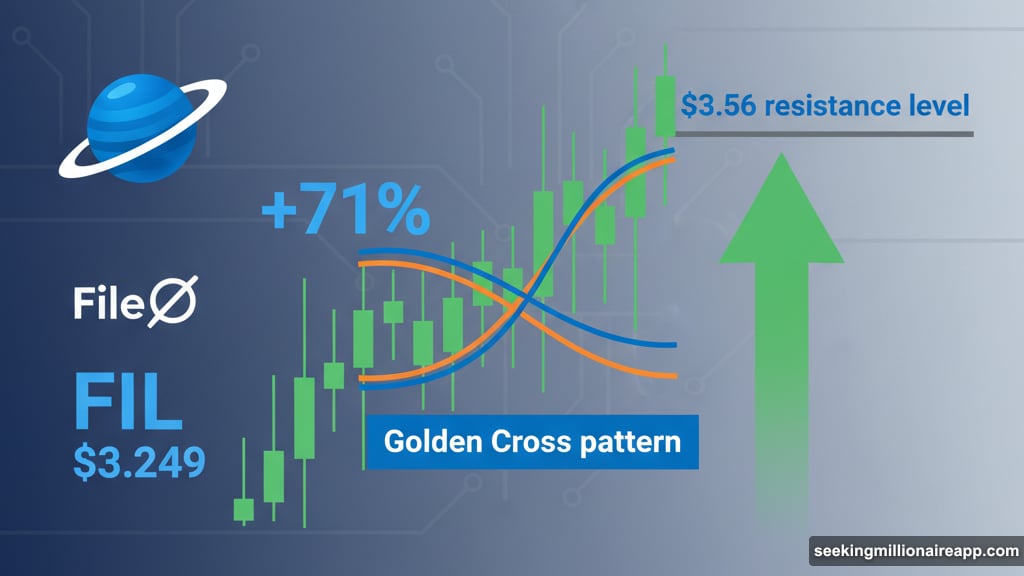 Filecoin jumps 71 percent with Golden Cross technical pattern