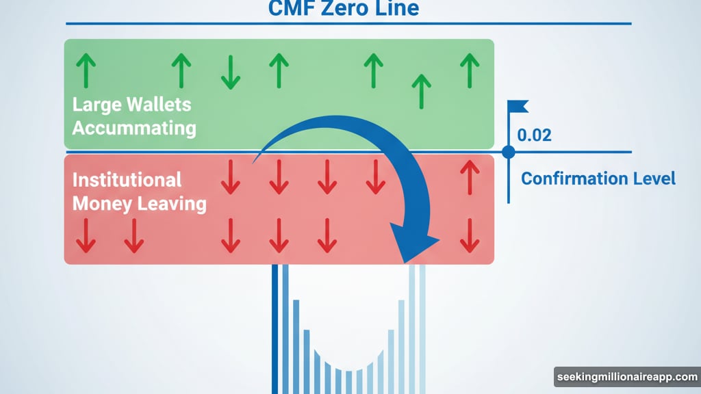 Chaikin Money Flow tracks large wallet inflows and institutional accumulation