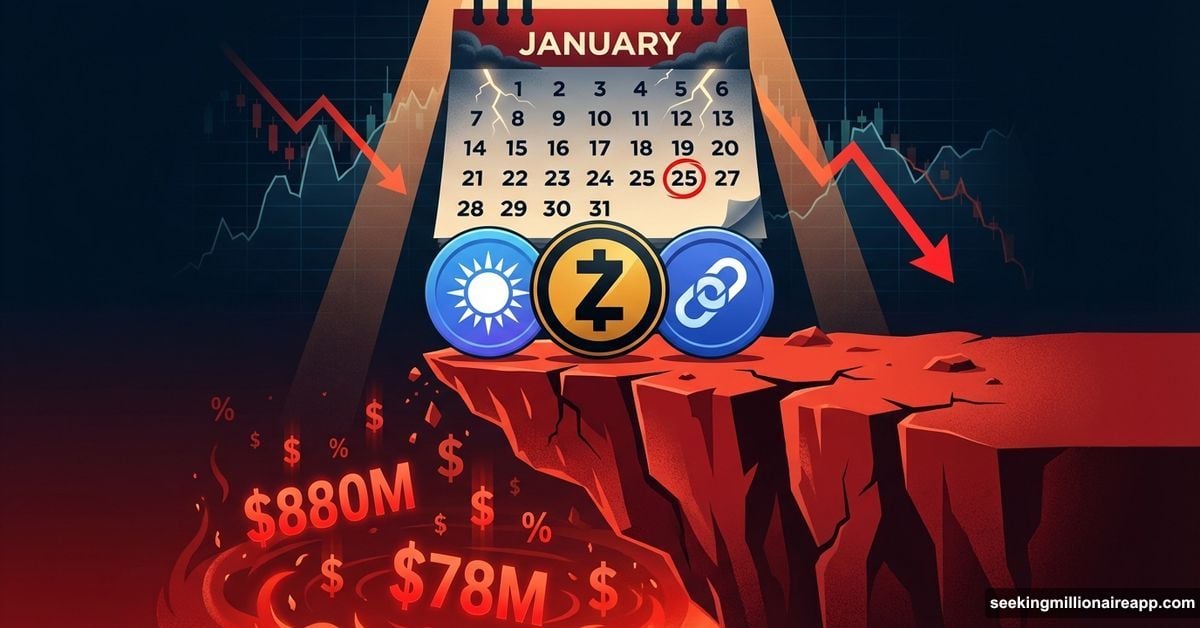 Three altcoins teetering on cliff edge facing massive January liquidations