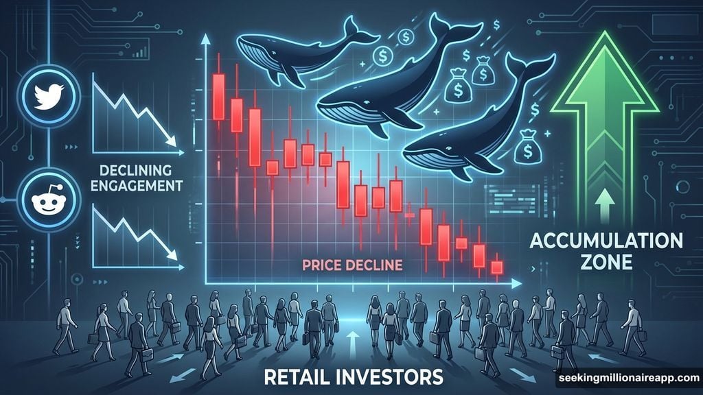 Retail investors lose interest while large investors quietly accumulate altcoins