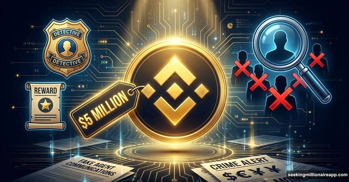 Binance five million dollar bounty hunting fake listing agents