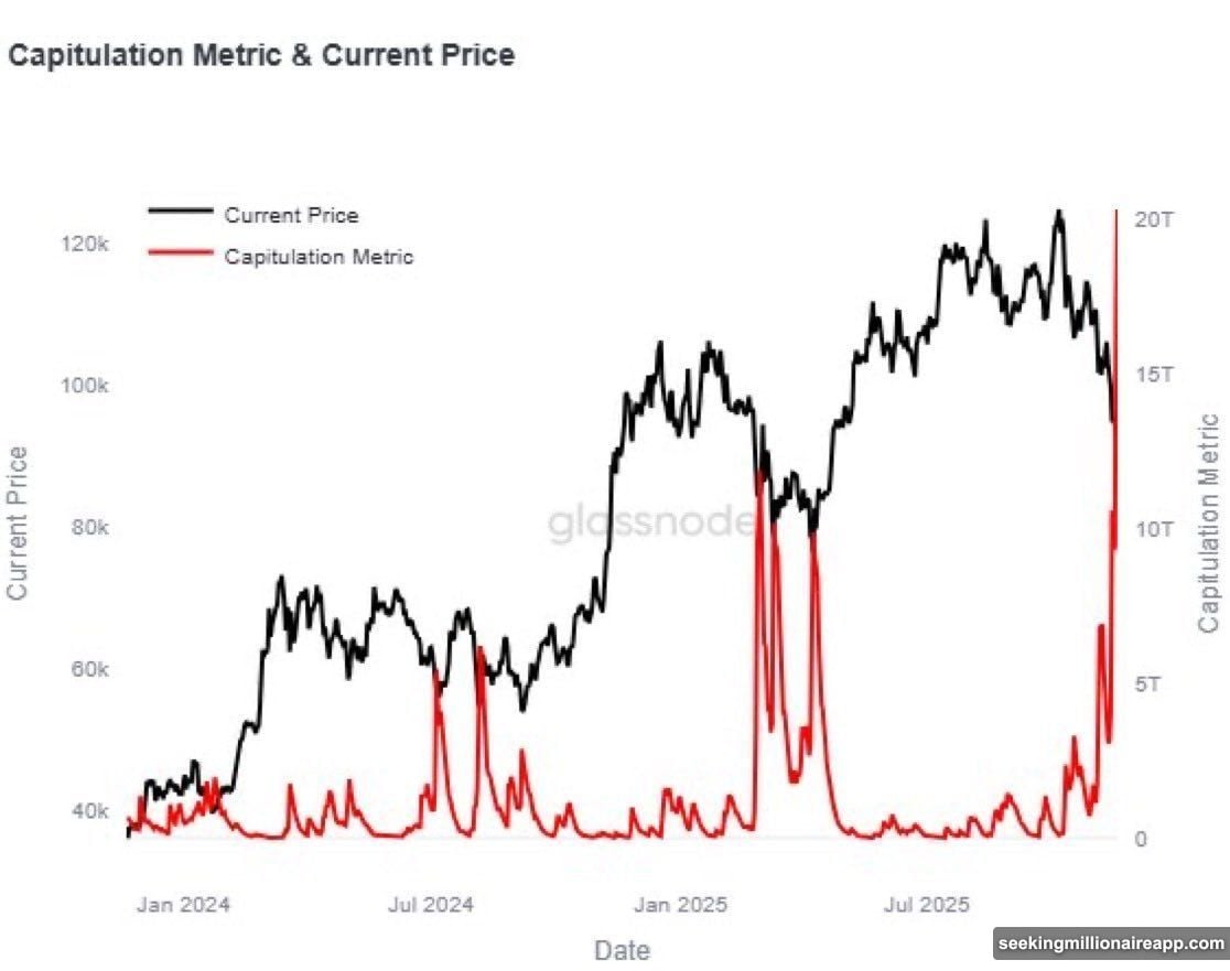Weak hands transferring coins to strong hands marks the bottom