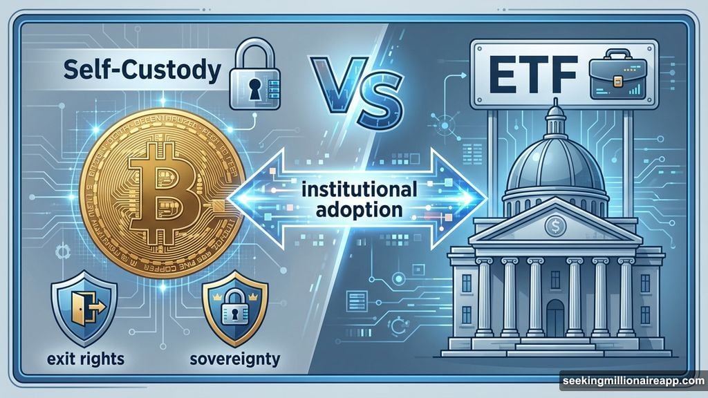 Bitcoin ETFs versus self-custody debate between Wall Street and OGs