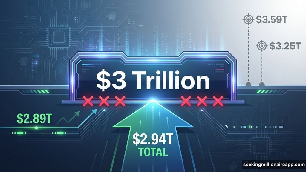 Crypto market cap stuck below three trillion dollar ceiling