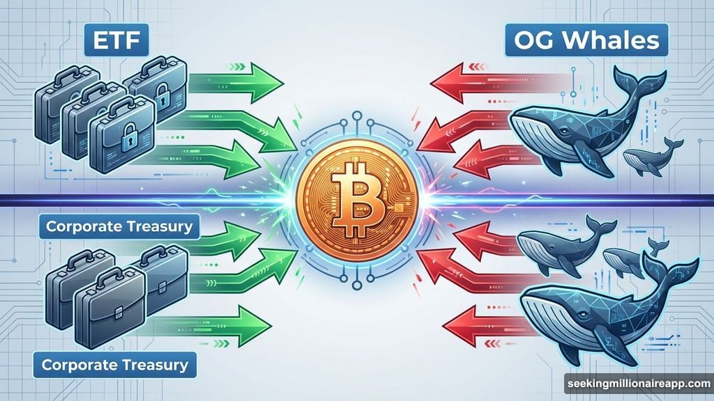 Institutional buyers absorb selling pressure from original Bitcoin holders