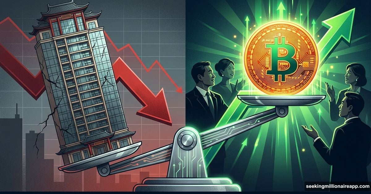 Chinese luxury property declining versus rising Bitcoin wealth shift