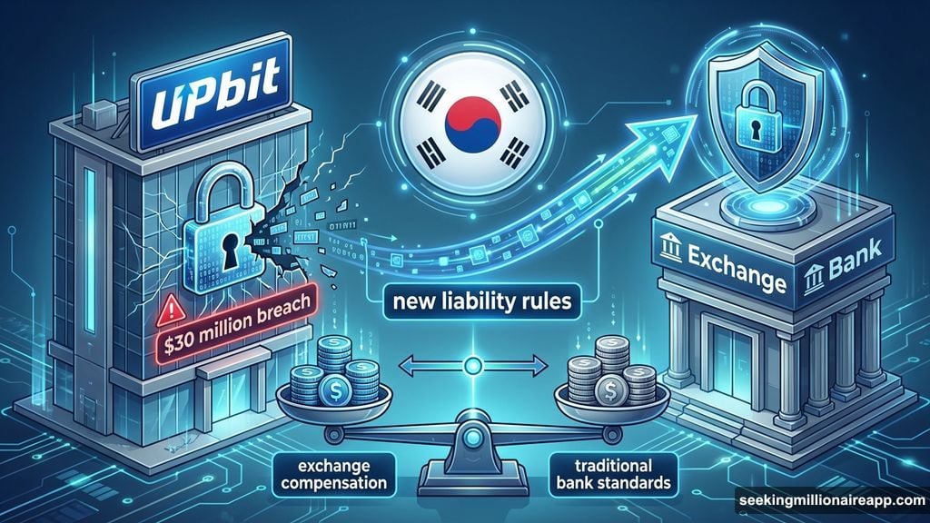 South Korea enforces exchange liability rules after Upbit thirty million breach