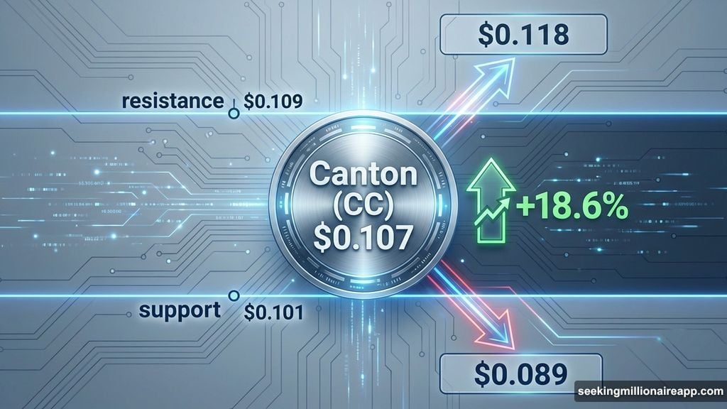 Canton token surges 18.6% testing key resistance and support levels