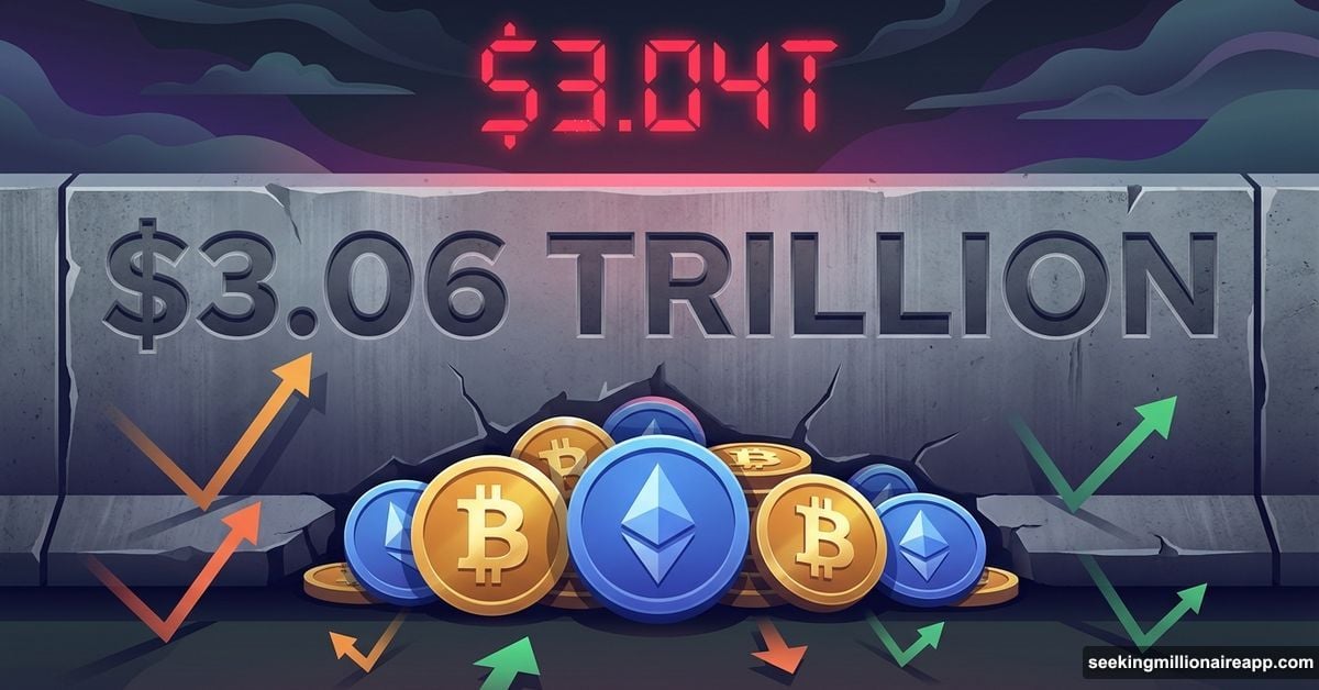 Cryptocurrency market hitting resistance wall at 3.06 trillion dollar threshold