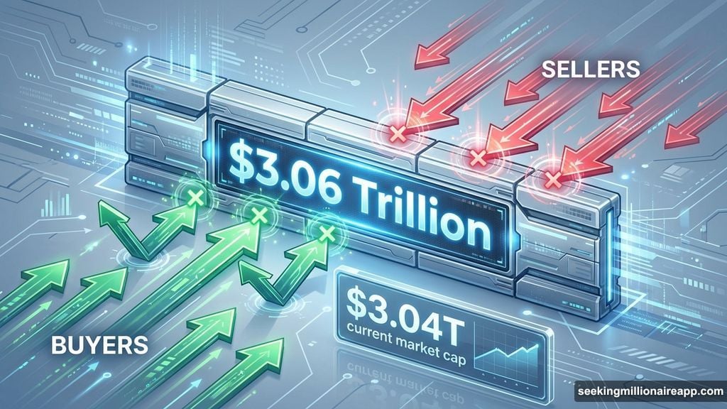 Crypto market cap repeatedly fails to break $3.06 trillion resistance