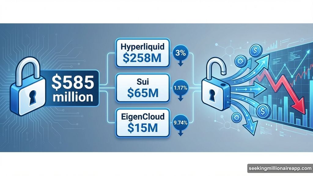 Token unlocks create selling pressure as early participants cash out gains