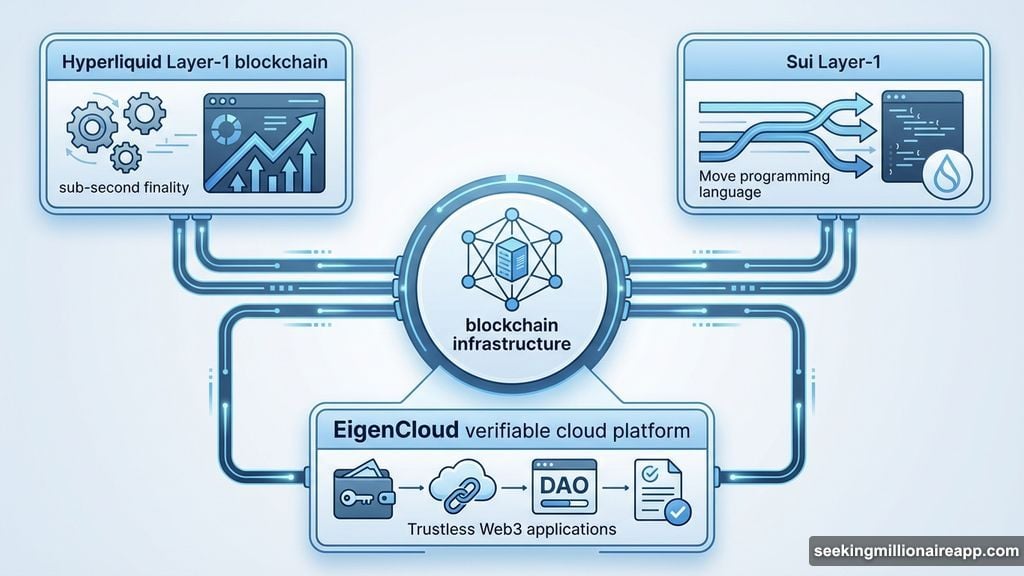 Hyperliquid perpetual futures exchange operates on Layer-1 blockchain with sub-second finality