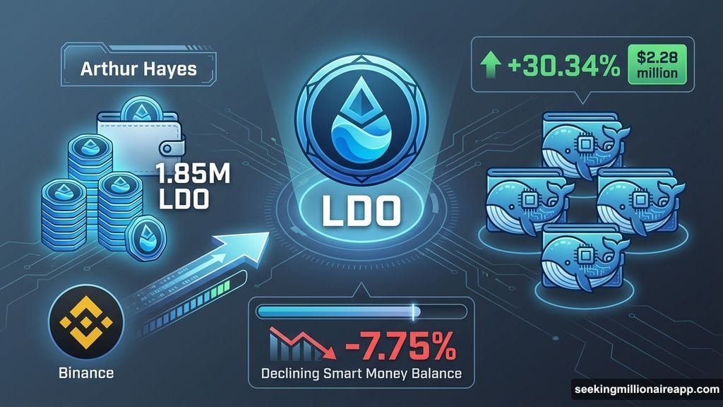 Lido DAO whale accumulation with Arthur Hayes buying from Binance