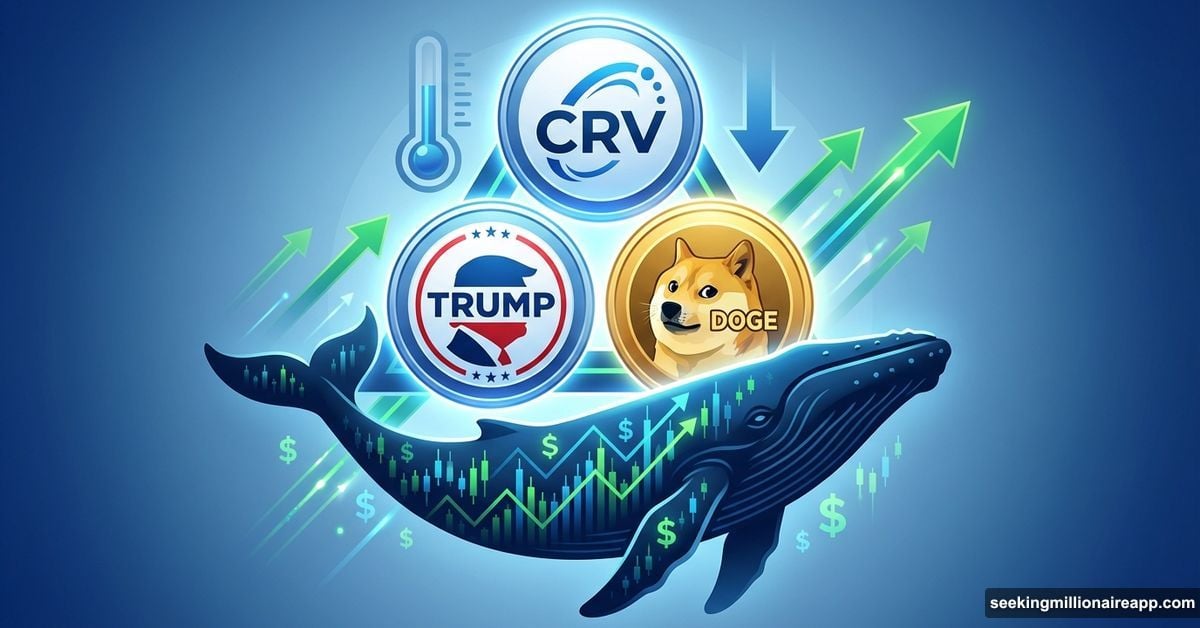 Crypto whale accumulating CRV TRUMP and DOGE tokens after inflation cools