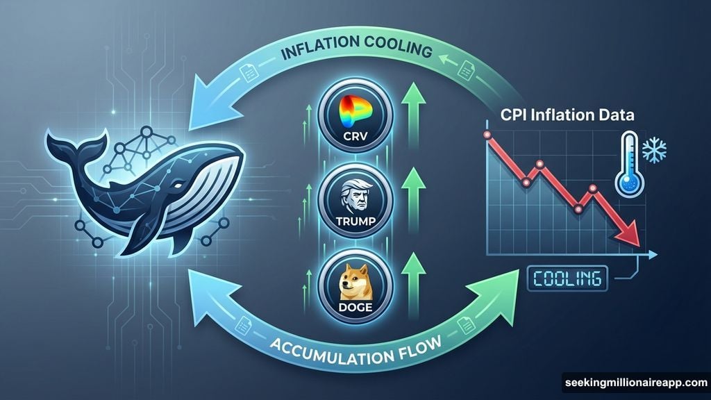 Crypto whales accumulate CRV TRUMP and DOGE after inflation cools
