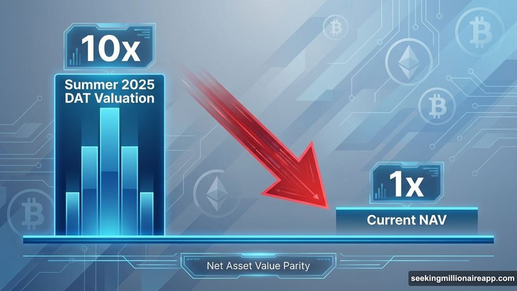 DATs trading at ten times asset value now hover at parity