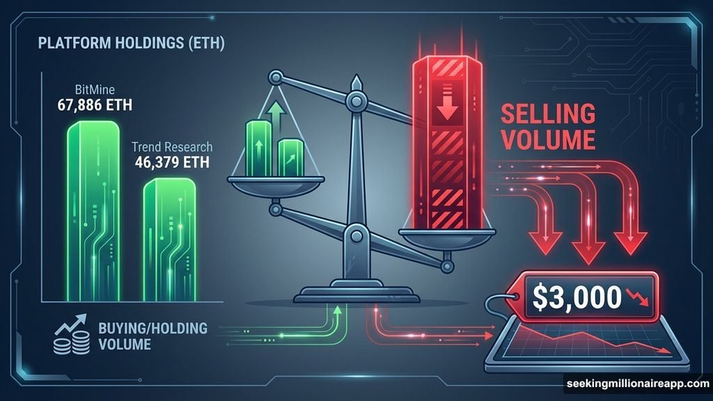 Selling pressure matches or exceeds institutional demand from buyers