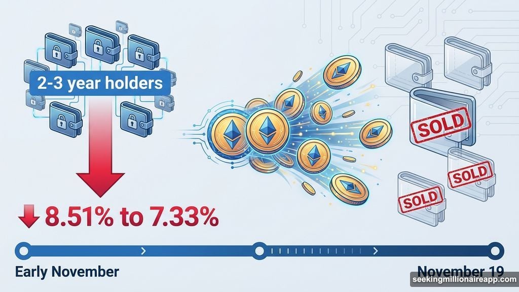 Long-term Ethereum holders dumped coins from November through mid-month