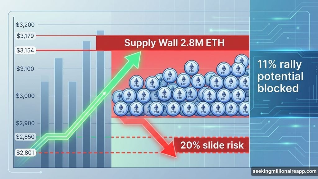 Massive supply wall at break-even zone blocks upside rally