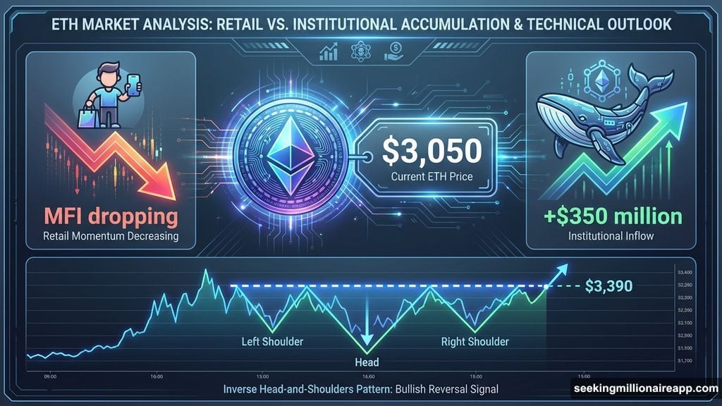Retail traders hesitate while whales accumulate 350 million in Ethereum