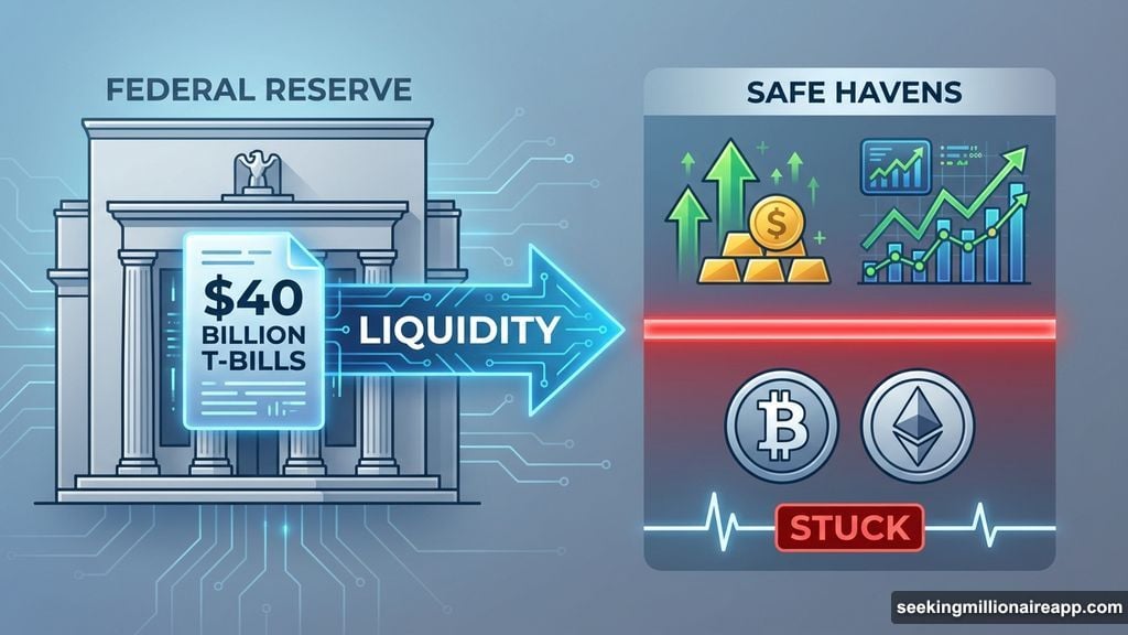 Fed balance sheet expansion benefits gold and stocks, not crypto