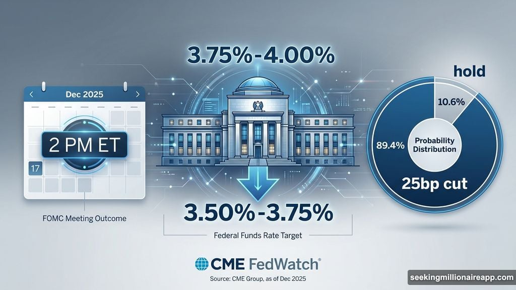 CME FedWatch shows 89.4% odds of quarter-point rate cut