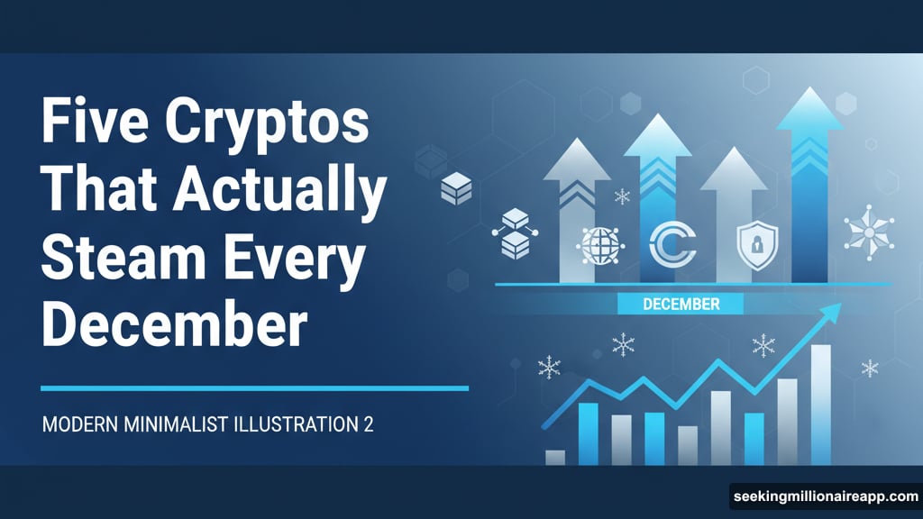 Modern minimalist illustration 2 for: Five Cryptos That Actually Gain Steam Every December