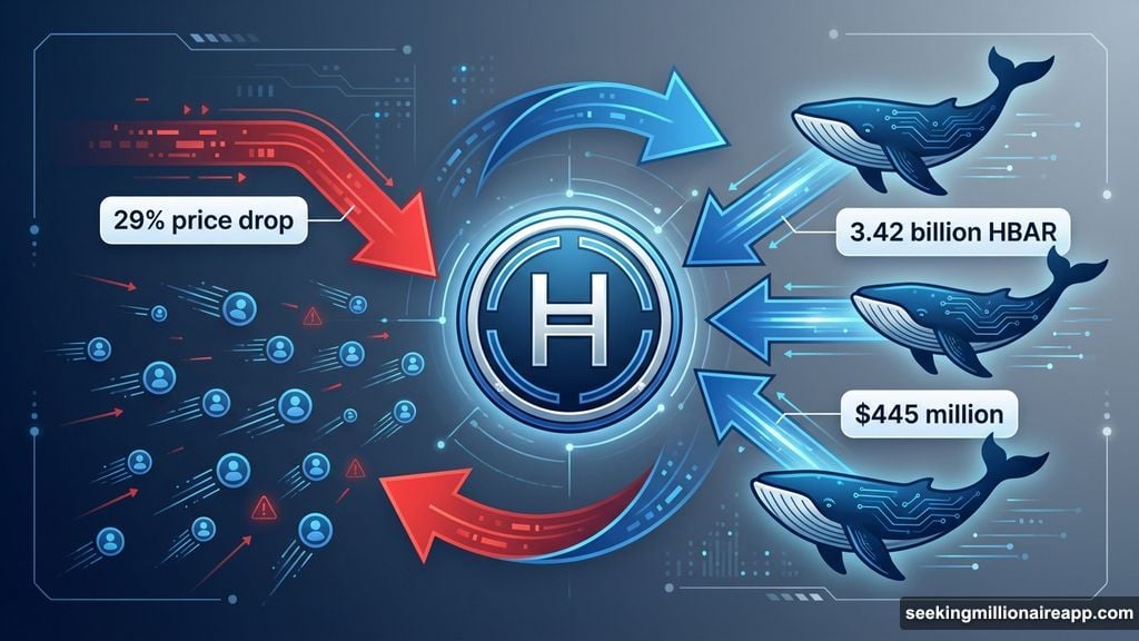 Whales bought 3.42 billion HBAR while retail investors sold off