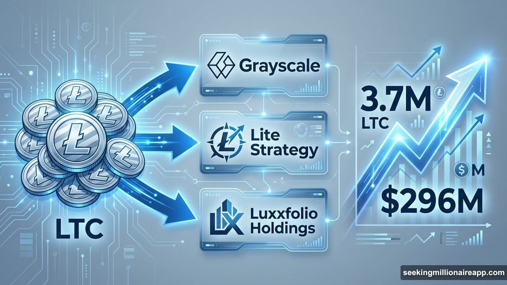 Institutions accumulated 3.7 million LTC totaling $296 million value