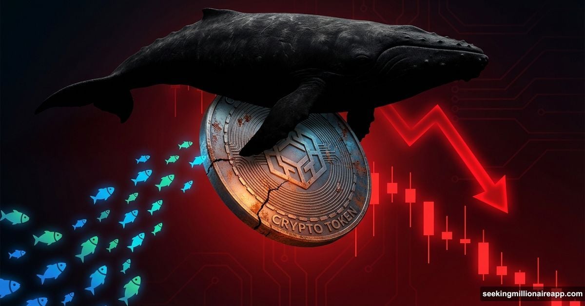Massive whale dumping NIGHT token while small retail traders attempt to buy